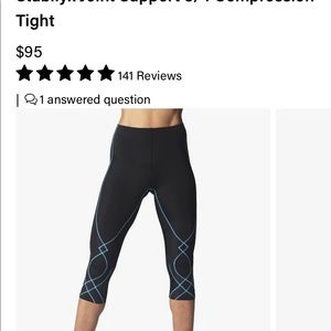 Compression Tights; 3/4 length